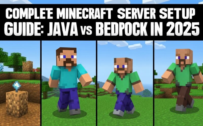Complete Minecraft Server Setup Guide: Java vs Bedrock in 2025