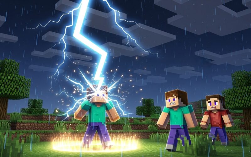 How to Strike Someone with Lightning on Minecraft Server